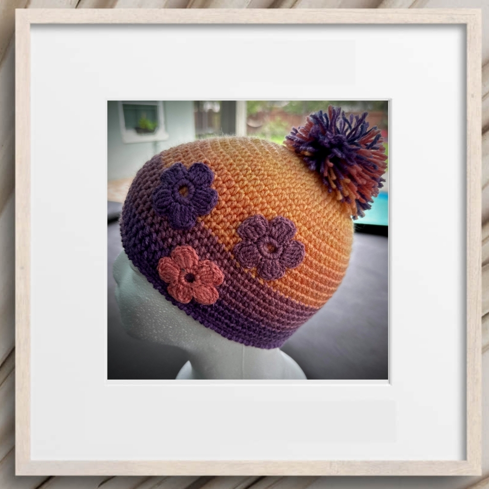 Handmade Knitted hats Crocheted Beanie for a girl Gifts